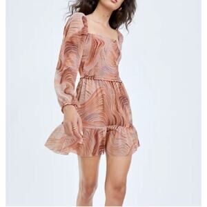 Wilfred- Smoked Chiffon Mini Dress Tempest Buenos Aires/ S /NWOT